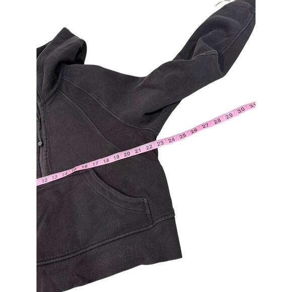 Lululemon Cropped Scuba Hoodie Pullover Sweatshirt Women’s Black M/L - Picture 4 of 5